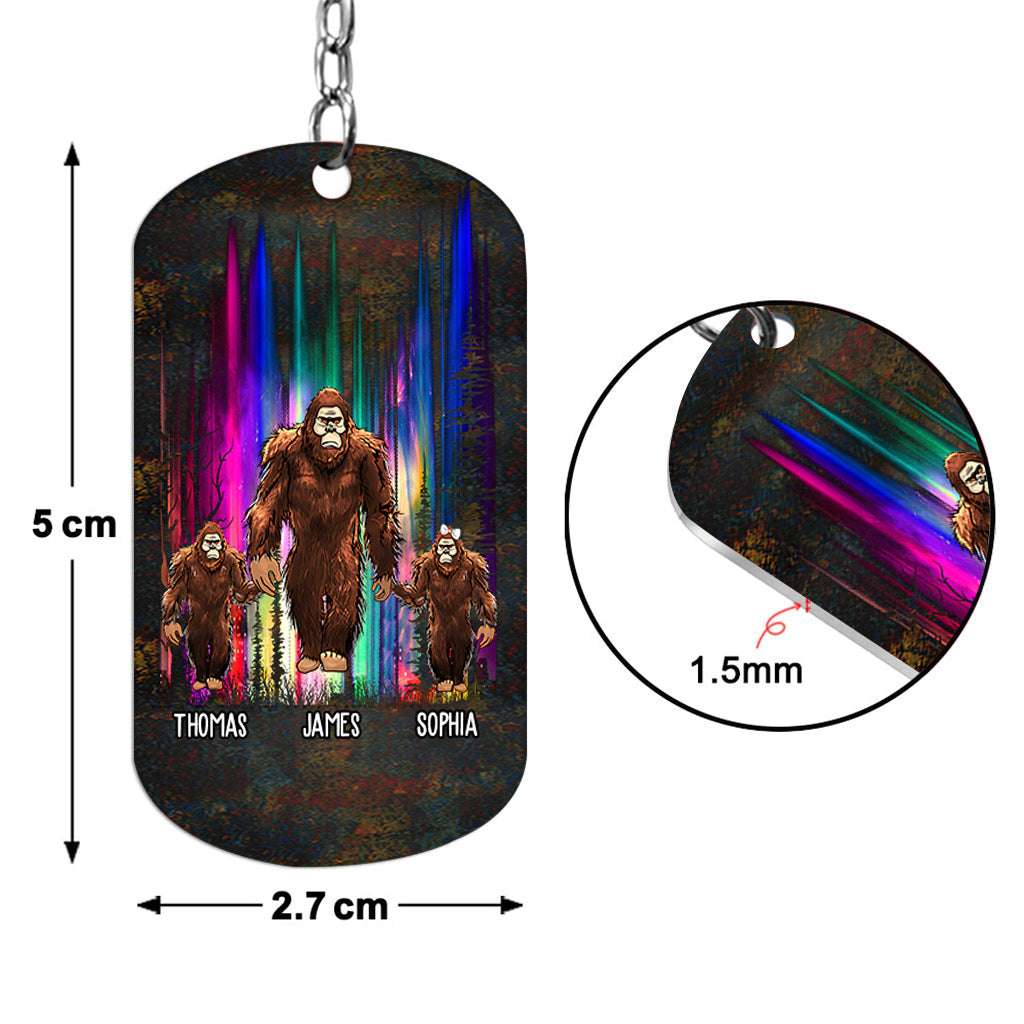 Grandpasquatch - Personalized Grandpa Stainless Steel Keychain