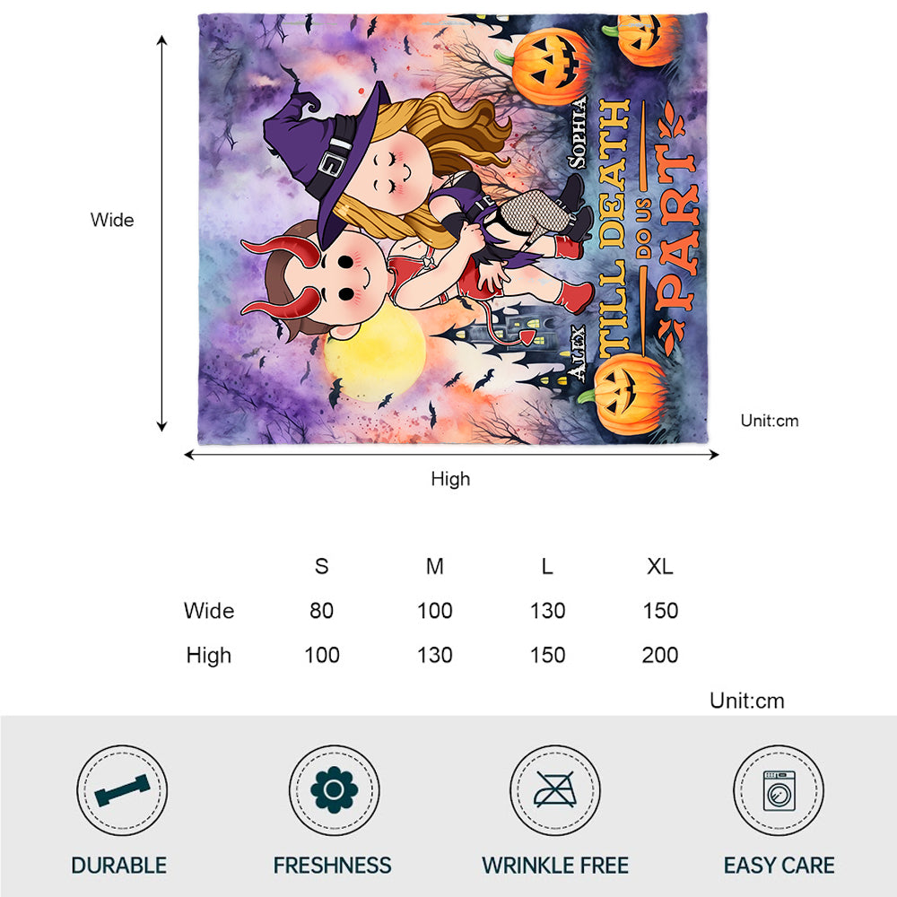 Till Death Do Us Part - Personalized Couple Blanket