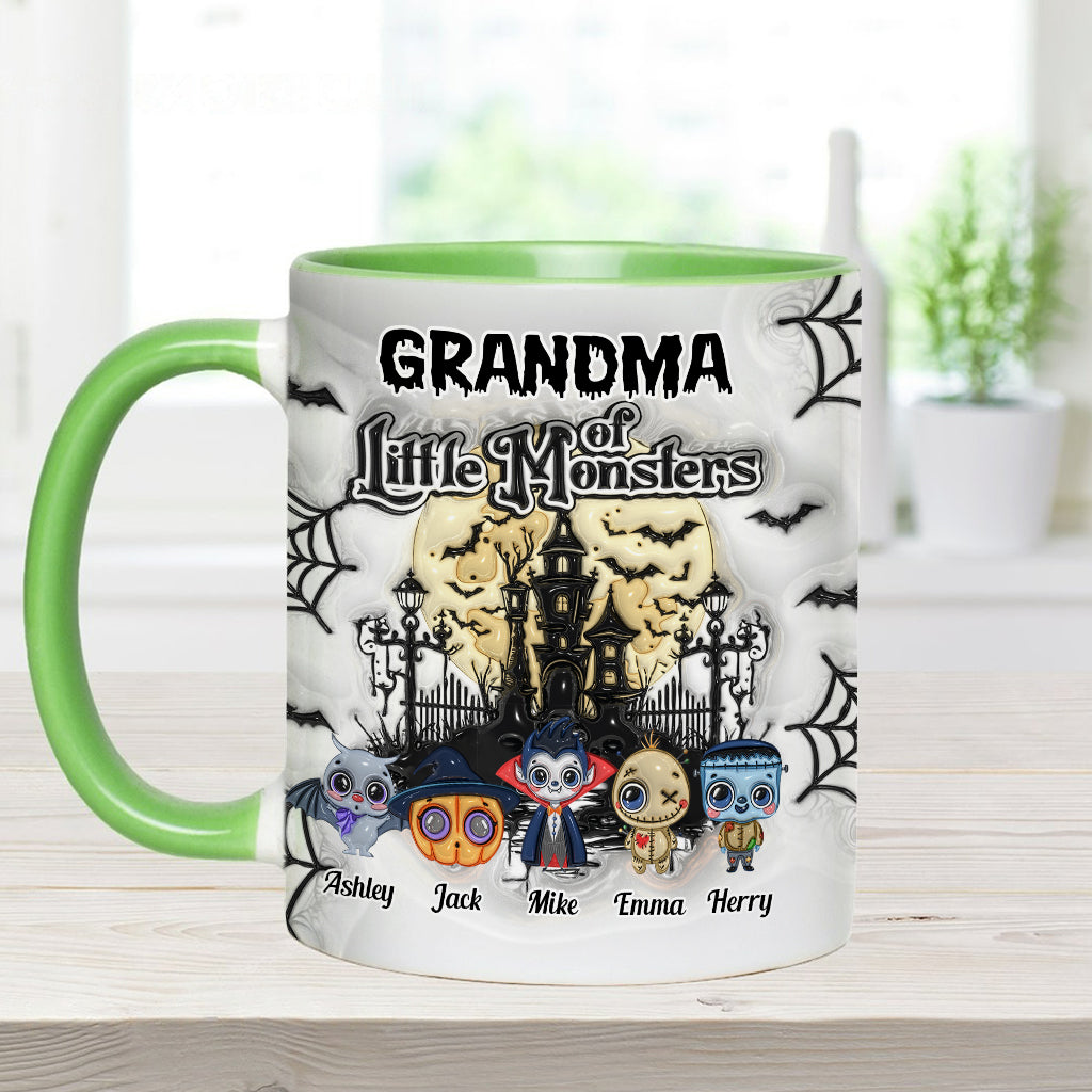 Grandma Of Little Nightmares - Personalized Grandma Accent Mug