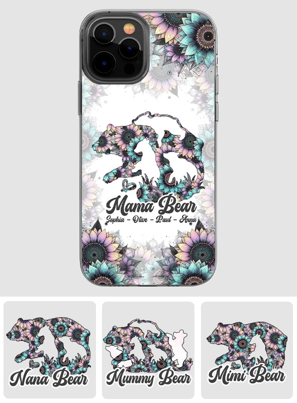 Mama Bear - Personalized Mother Clear Phone Case