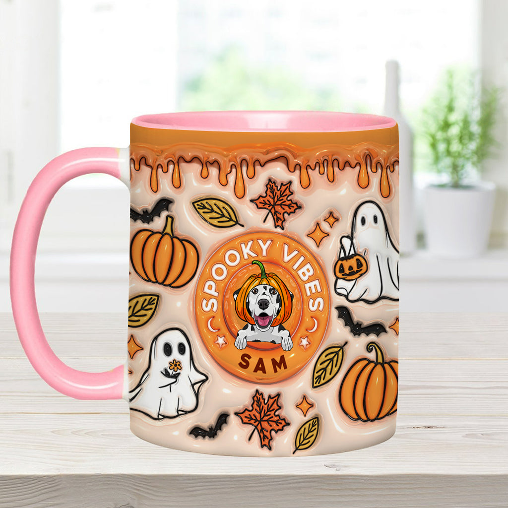 Gruselige Stimmung! Geisterfall – Personalisierte Tasse mit Hundemotiv
