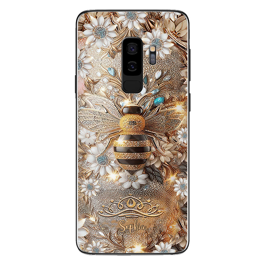 Queen Bee – Personalisierte transparente Handyhülle mit Bienenmotiv