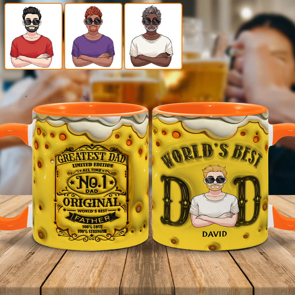 World's Best Dad - Personalized Father Accent Mug