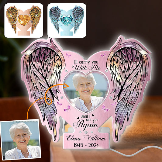 Memorial Wings Your Wings Were Ready But My Heart Was Not - Personalized Memorial Mirror Light