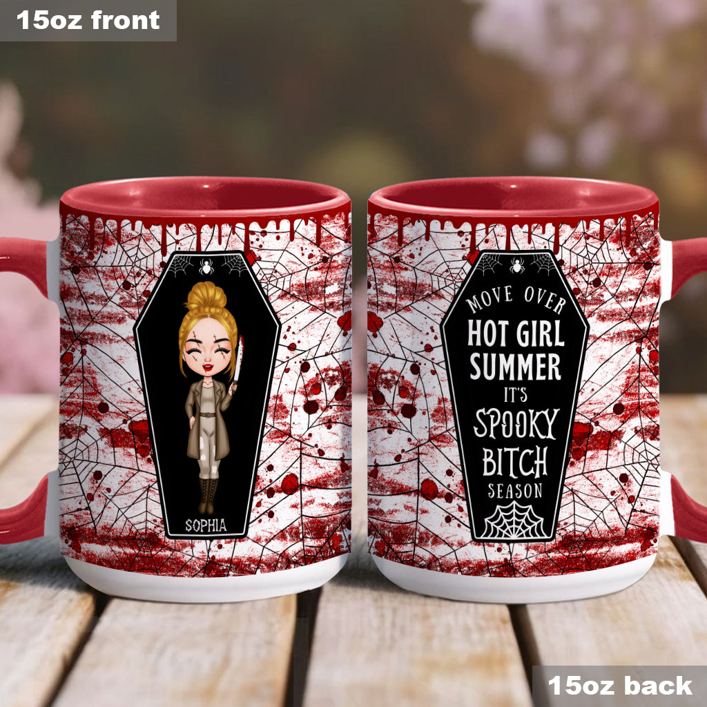 Move Over Hot Girl Summer It's The Spooky Bitch Season - Personalized Accent Mug