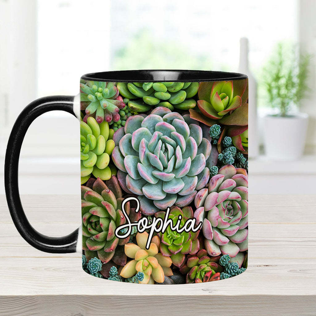Wunderschöne Kakteen und Sukkulenten – personalisierte Kaktus-Tasse