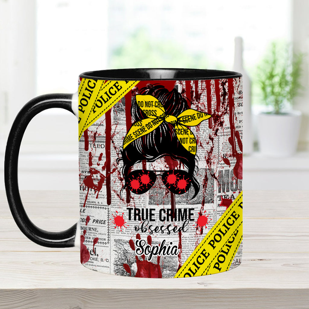 True Crime Obessed - Personalized Accent Mug