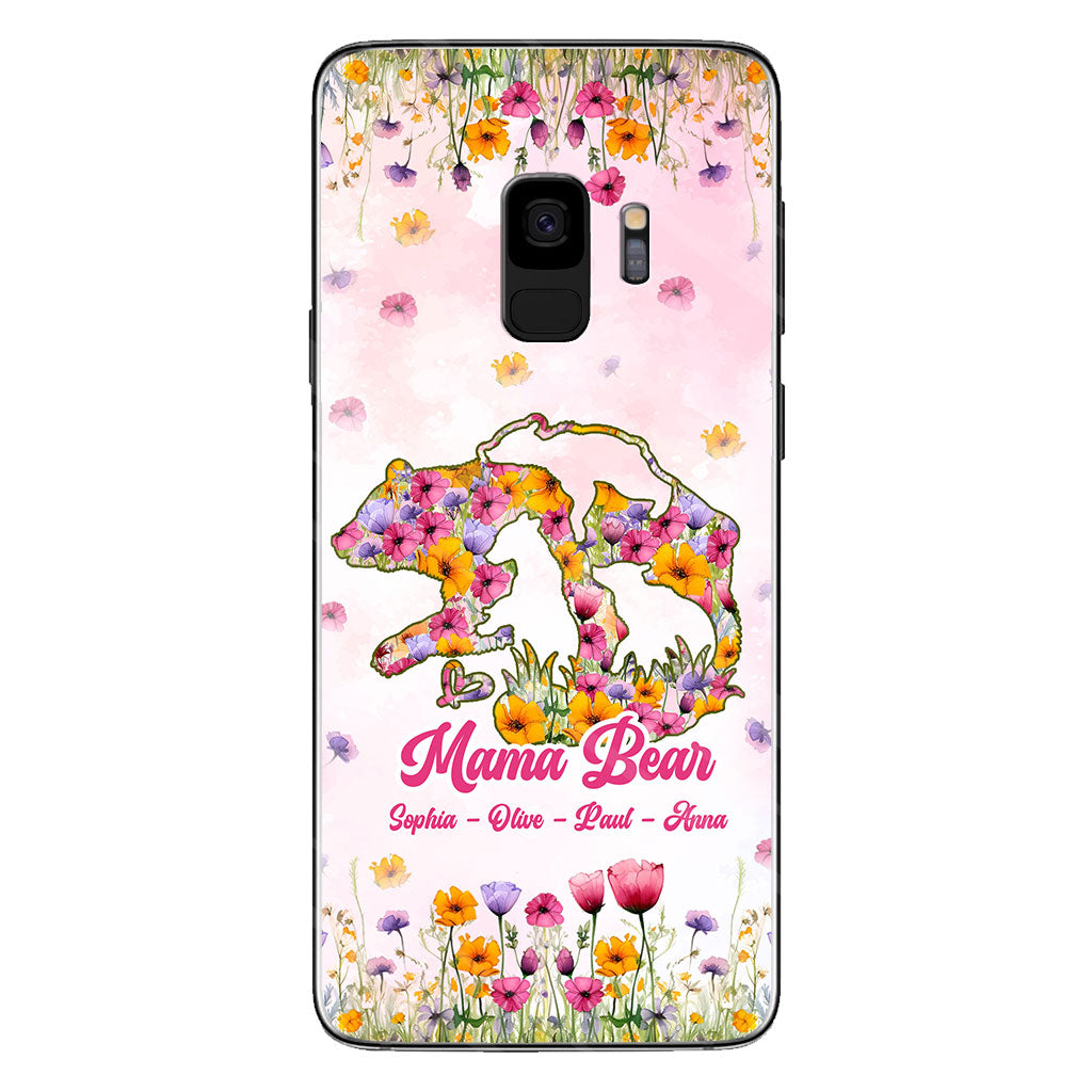 Mama Bear - Personalized Mother Clear Phone Case