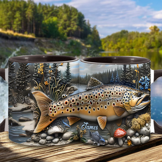 Love Fishing - Personalized Fishing Accent Mug