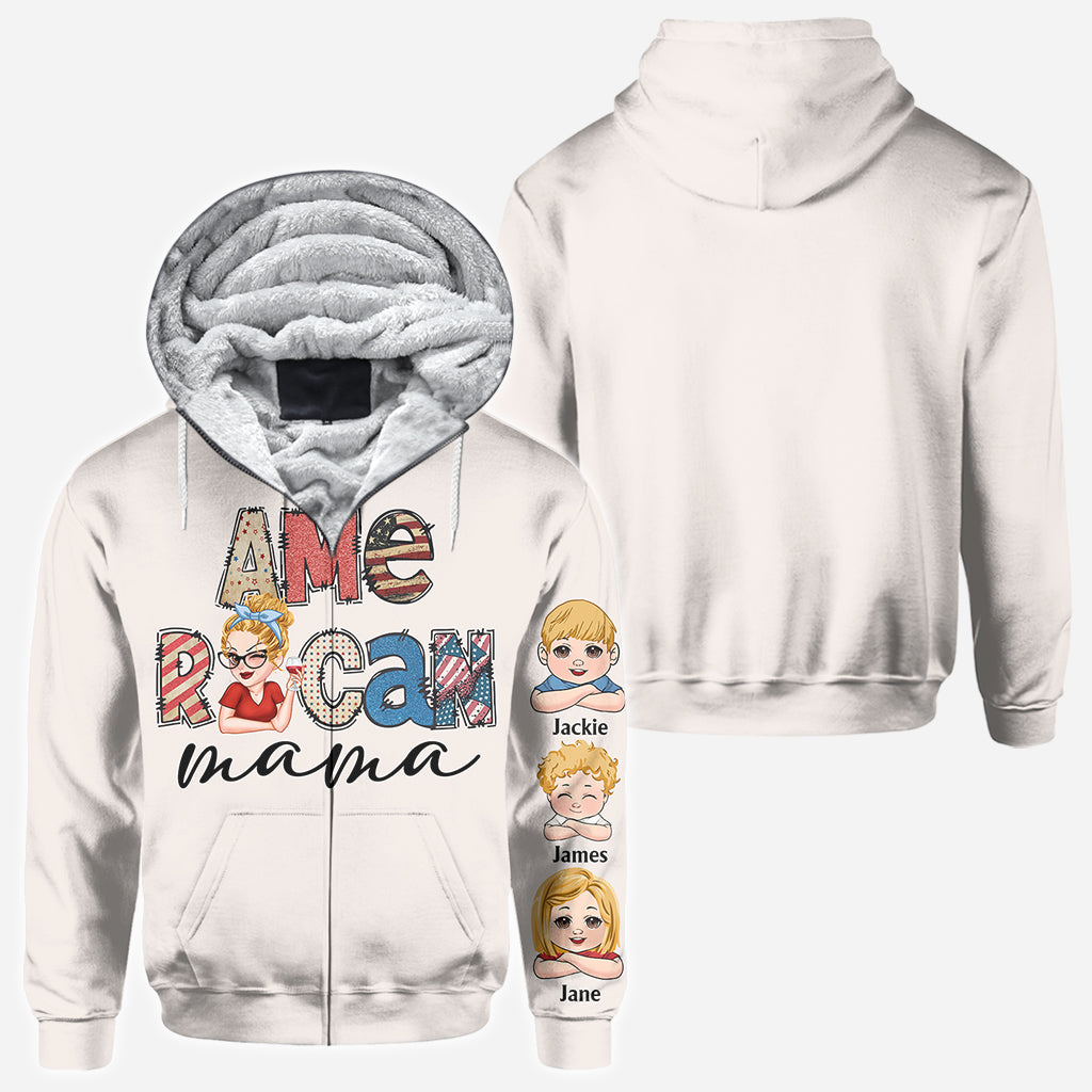 American Mama Any Title Vintage Retro Style - Personalized Mother All Over Shirt