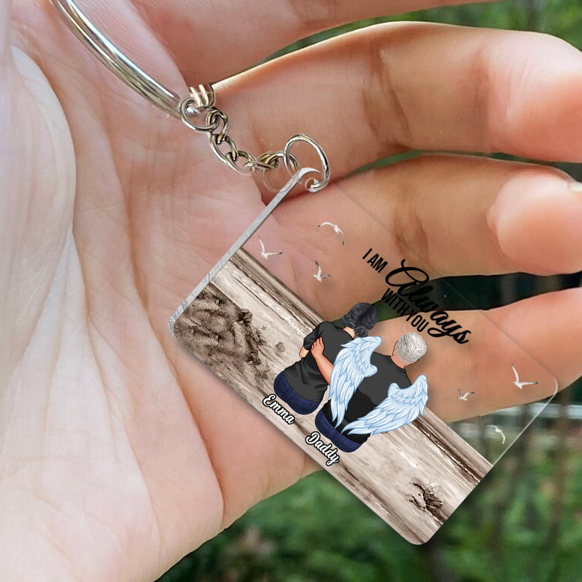 I'm Always With You - Personalized Memorial Transparent Keychain