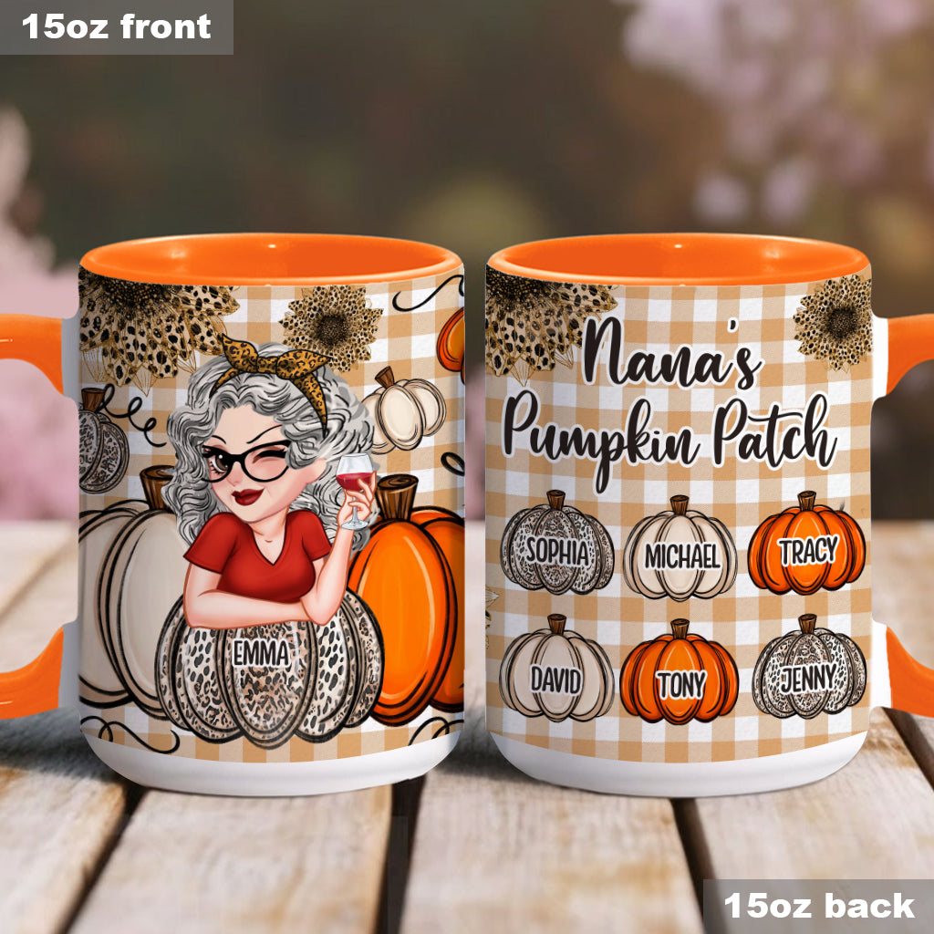 Grandma's Little Pumpkins Any Title - Personalized Grandma Accent Mug