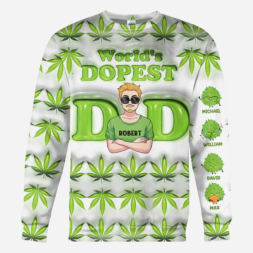 Dopest Dad Ever - Personalized Father All Over Shirt