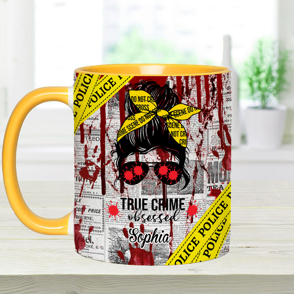 True Crime Obessed - Personalized Accent Mug