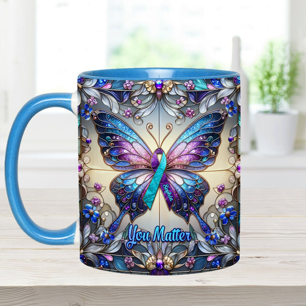 You Matter - Personalized Suicide Prevention Accent Mug