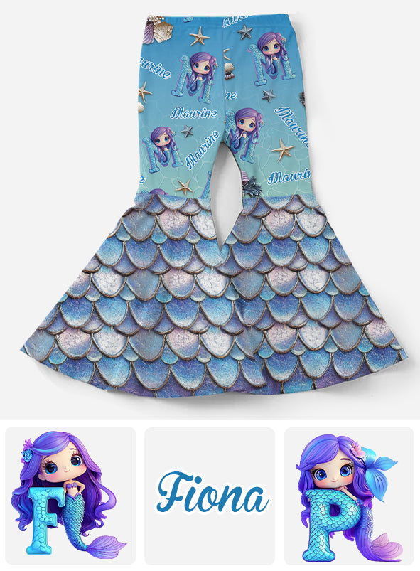 Belle sirène - Leggings évasés personnalisés pour enfant