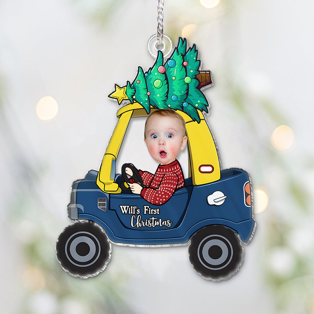 Babys erstes Weihnachtsfest – Personalisierter transparenter Weihnachtsschmuck für Neugeborene
