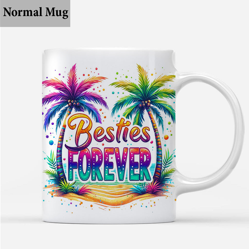 Beste Freundinnen für immer – Sommerfeeling – Personalisierte Tasse für Meeresliebhaber