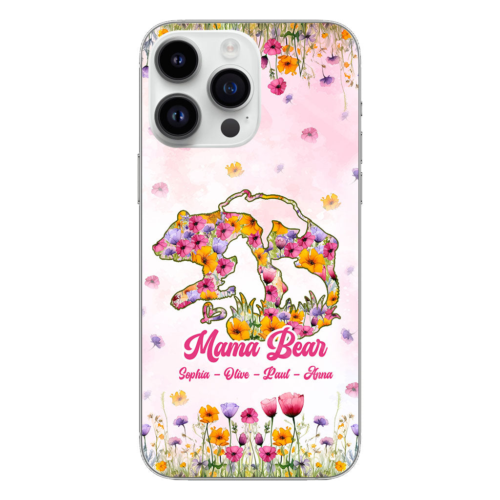 Mama Bear - Personalized Mother Clear Phone Case
