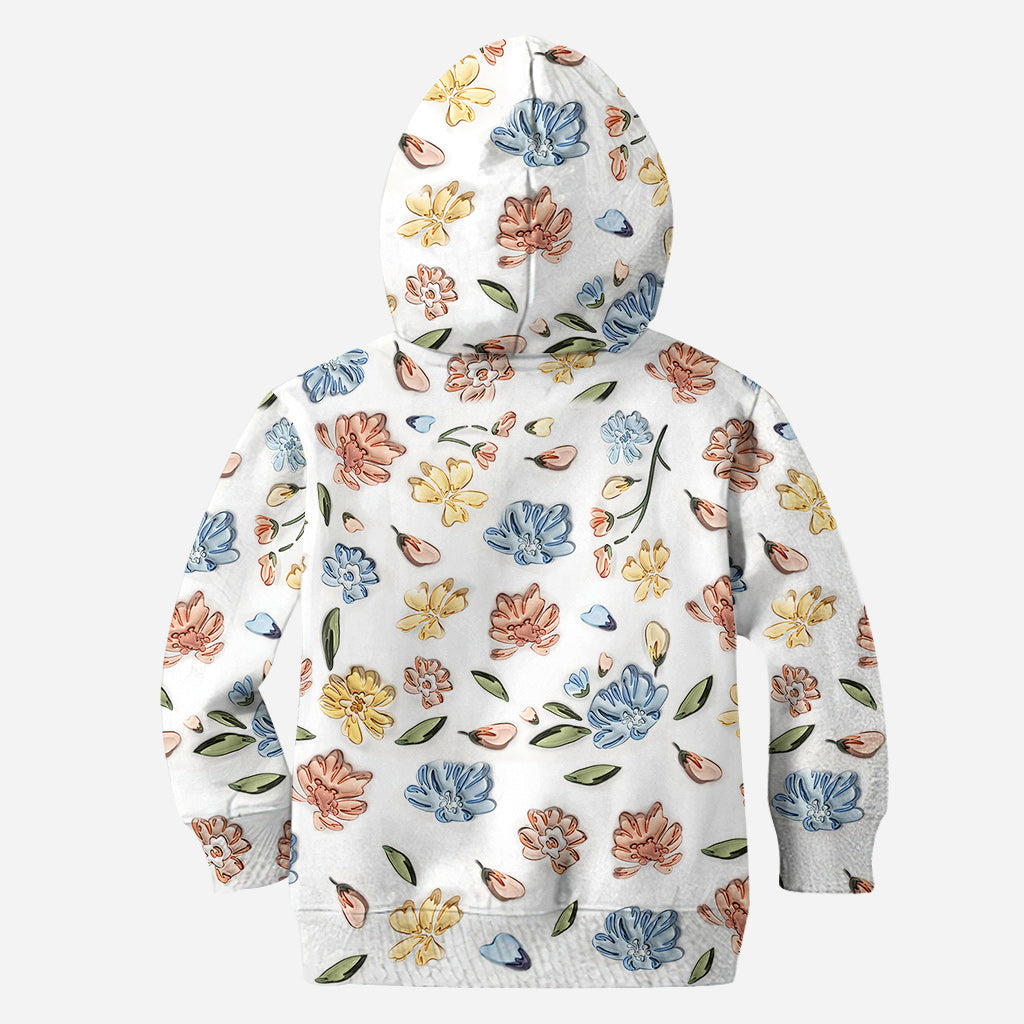 Mom's Love Hands Holding Pastel Floral - Personalized Mother All Over Shirt