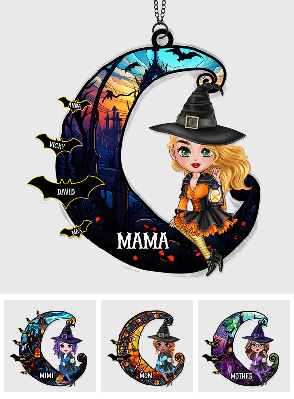 Spooky Mom - Personalized Mother Window Hanging Suncatcher Ornament