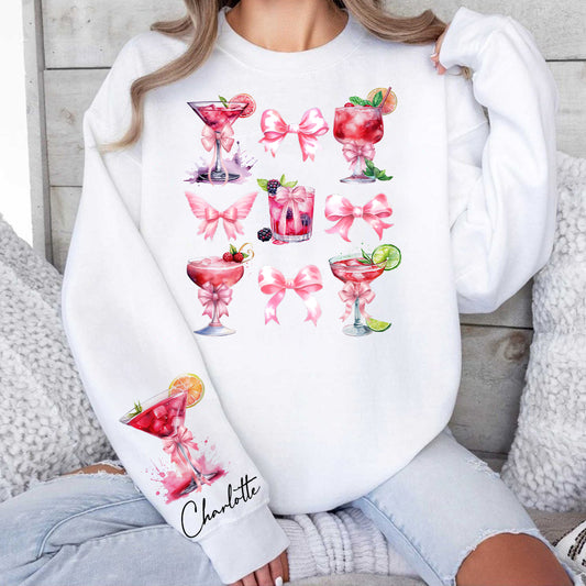 Wasser sparen, Cocktails trinken, kokett, mädchenhaft – personalisiertes Cocktail-Shirt