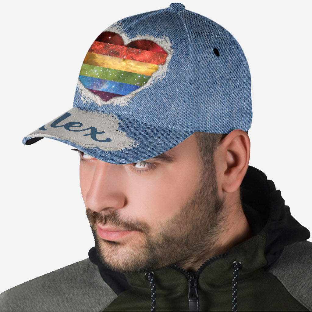 Pride Rainbow Galaxy – Personalisierte klassische LGBT-Unterstützungskappe