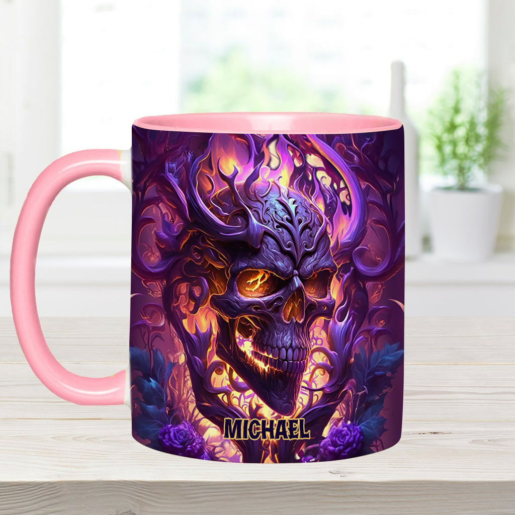 Fire and Fury - Personalized Skull Accent Mug