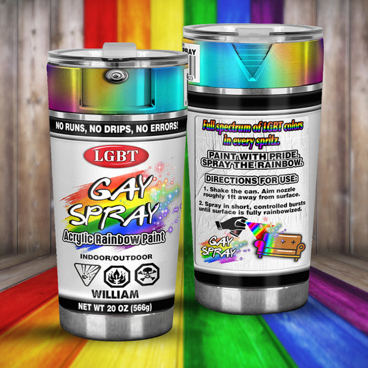 Gobelet Gay Spray - Gobelet personnalisé de soutien LGBT