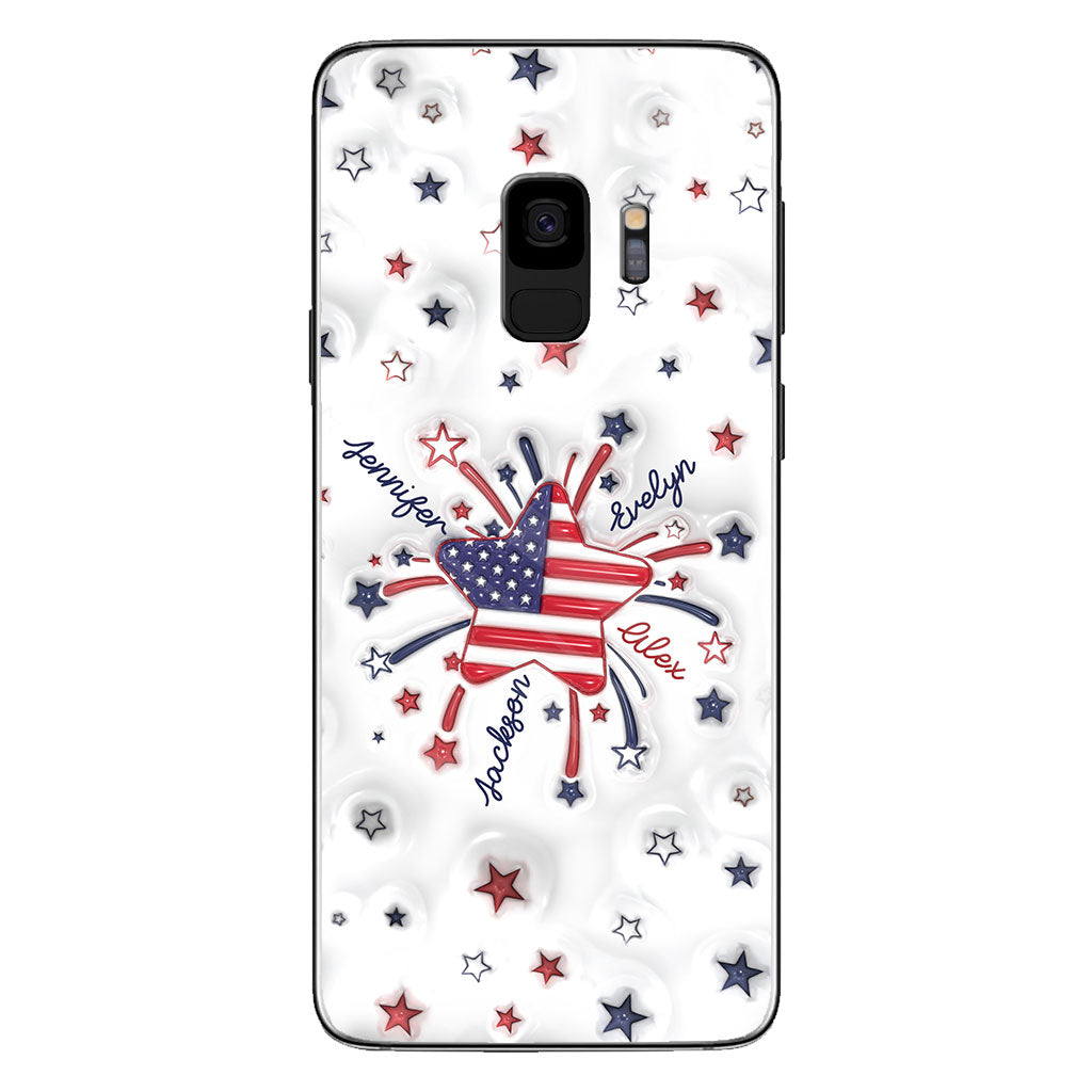 Grandma's Little Star 4th Of July - Personalized Grandma Phone Case