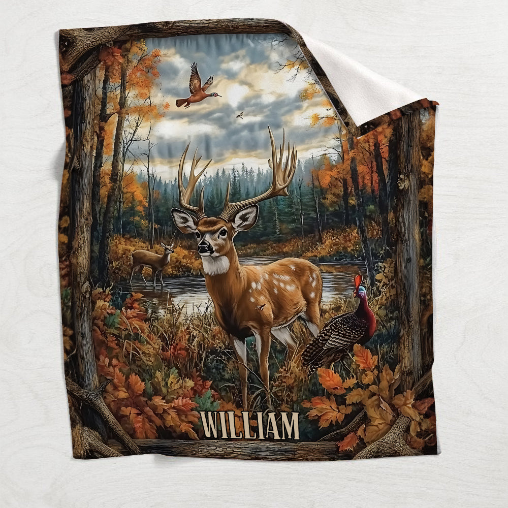 Couverture de chasse personnalisée Vintage Hunting Forest