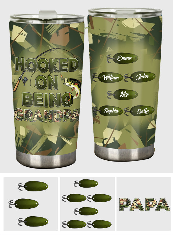 Western Reel Great Dad Camouflage - Personalized Father Tumbler