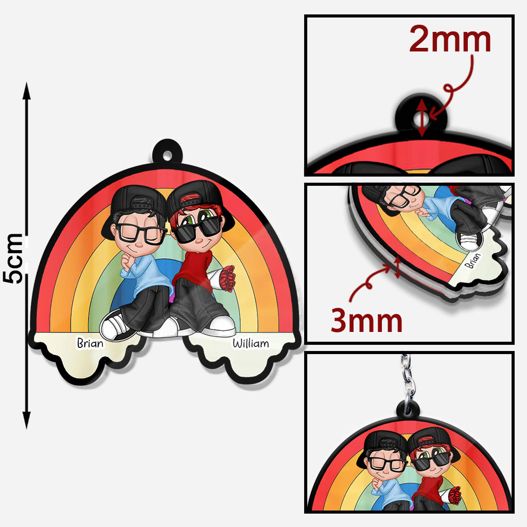 I Like You And I Love You - Personalized LGBT Support Keychain