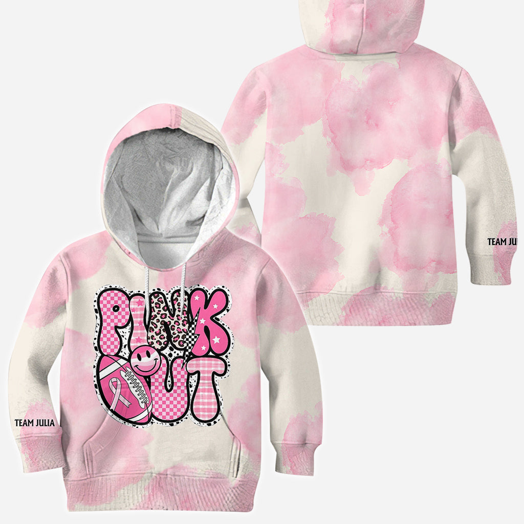 Pink Out - T-shirt personnalisé intégral de sensibilisation au cancer du sein