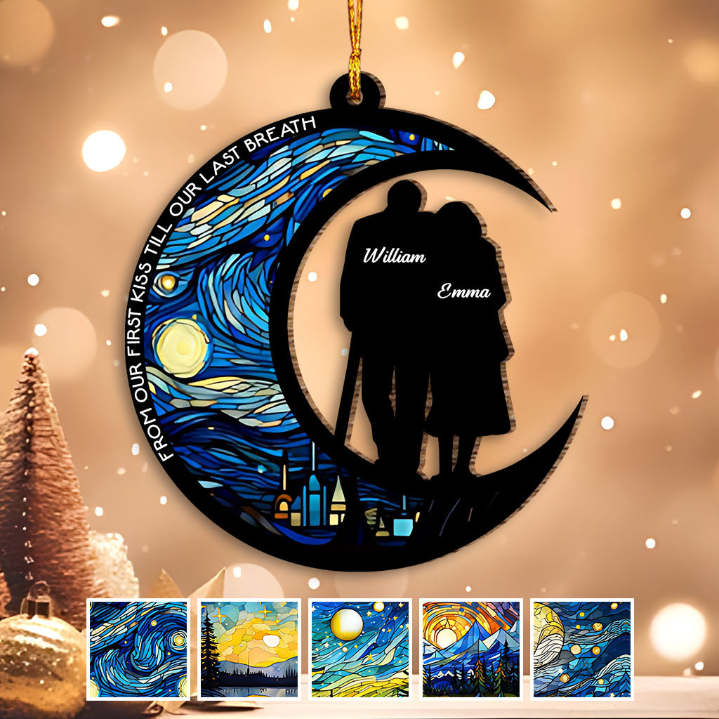 From Our First Kiss Till Our Last Breath - Personalized Couple Ornament