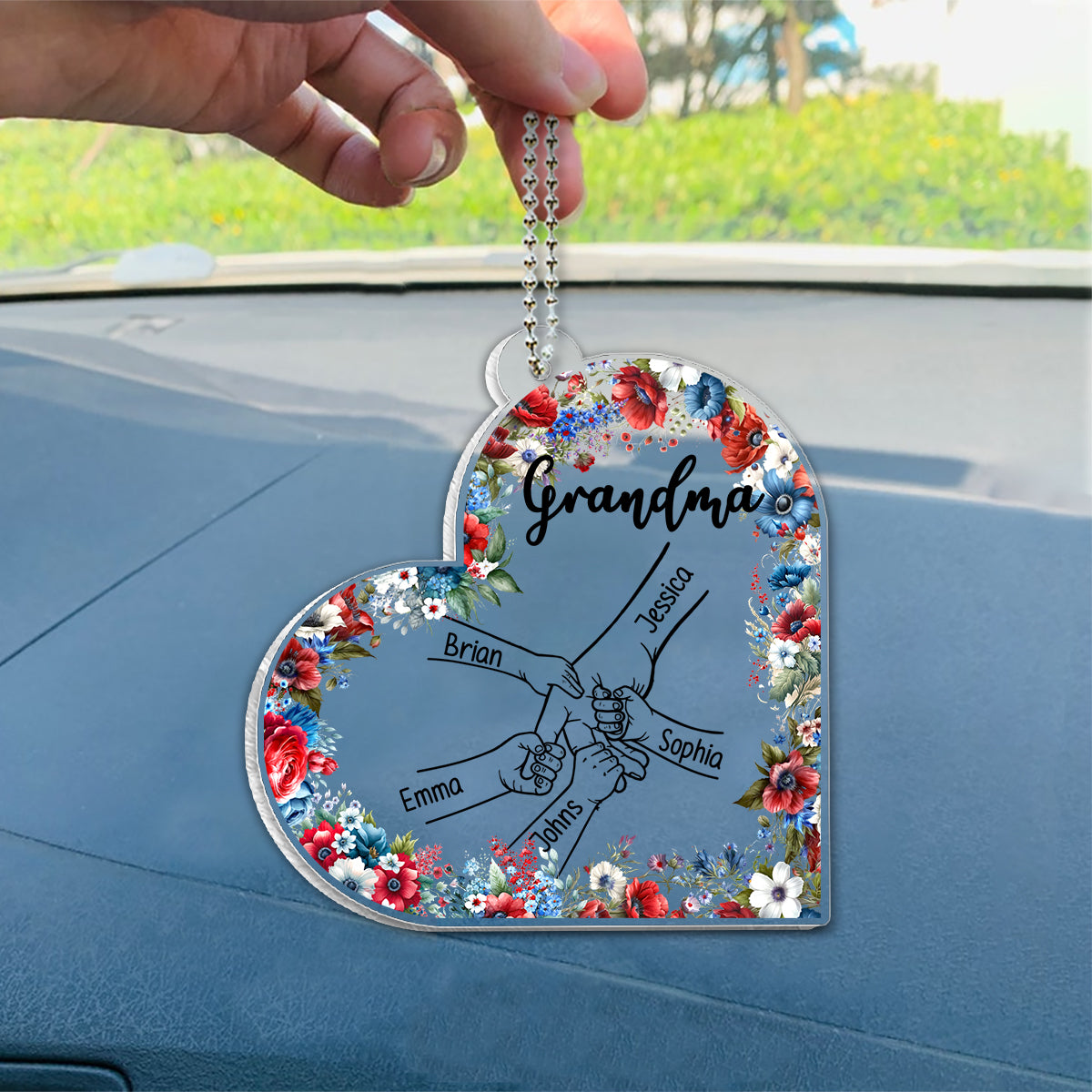 Grandma Life 4th Of July - Personalized Grandma Custom Shaped Car Ornament
