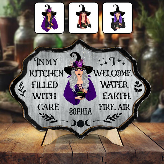 Witch's Kitchen - Personalized Witch 2 Layered Wood Sign / Wood Plaque