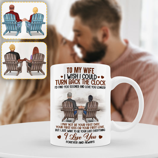 I Wish I Could Turn Back The Clock - Personalized Husband And Wife Mug