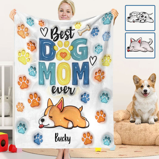 Meilleur papa/maman de chien au monde - Couverture personnalisée pour chien