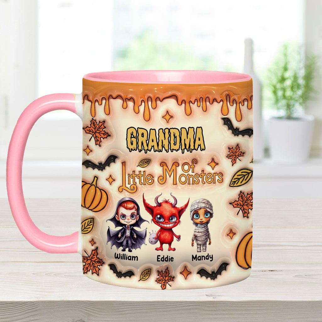 Grandma Of Little Nightmares - Personalized Grandma Accent Mug