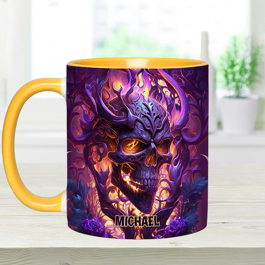 Fire and Fury - Personalized Skull Accent Mug