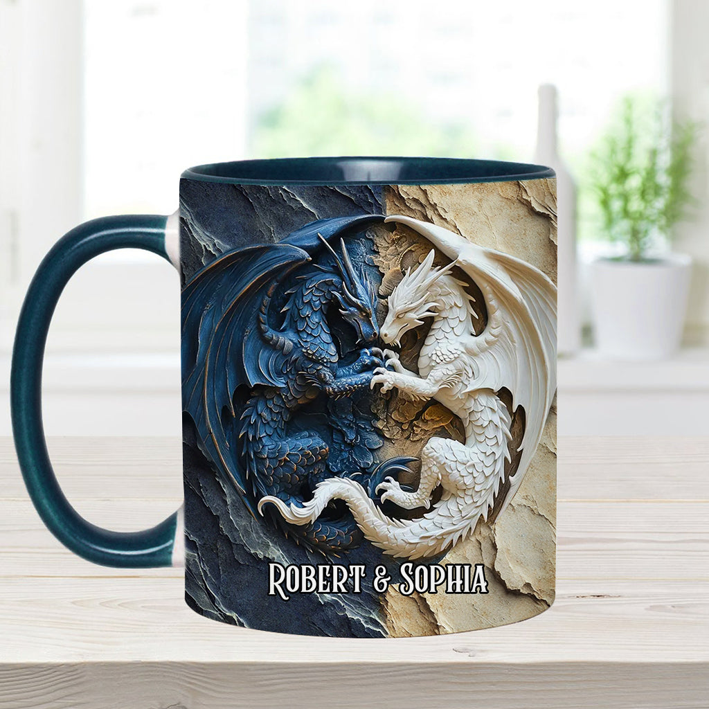 Personalisierte Tasse mit Drachenmotiv