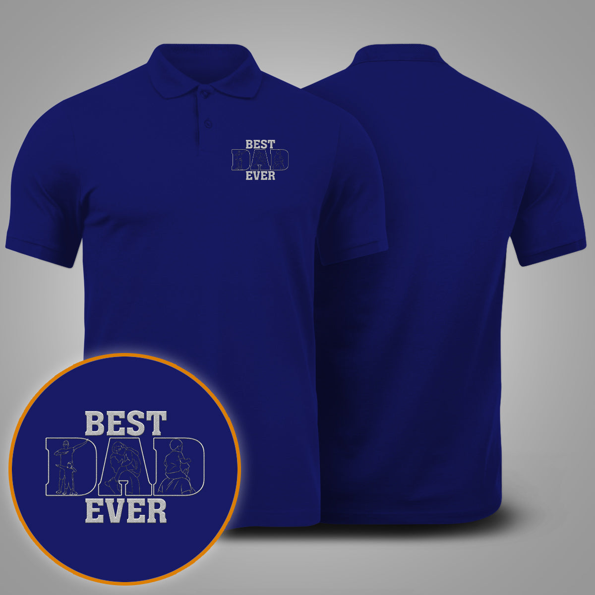 Dad/ Grandpa/ Mom... Since Year - Personalized Father Embroidered Polo Shirt