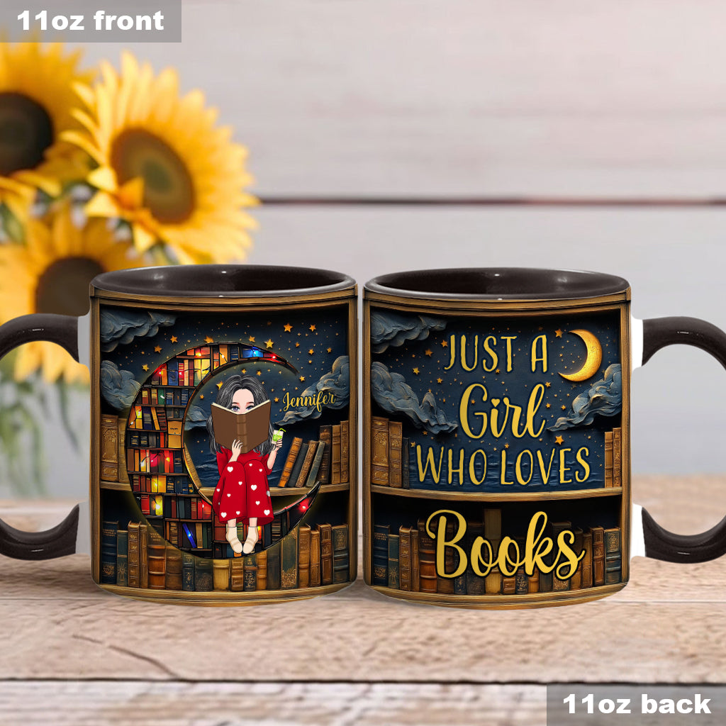 Mug personnalisé « Juste une fille qui aime les livres »