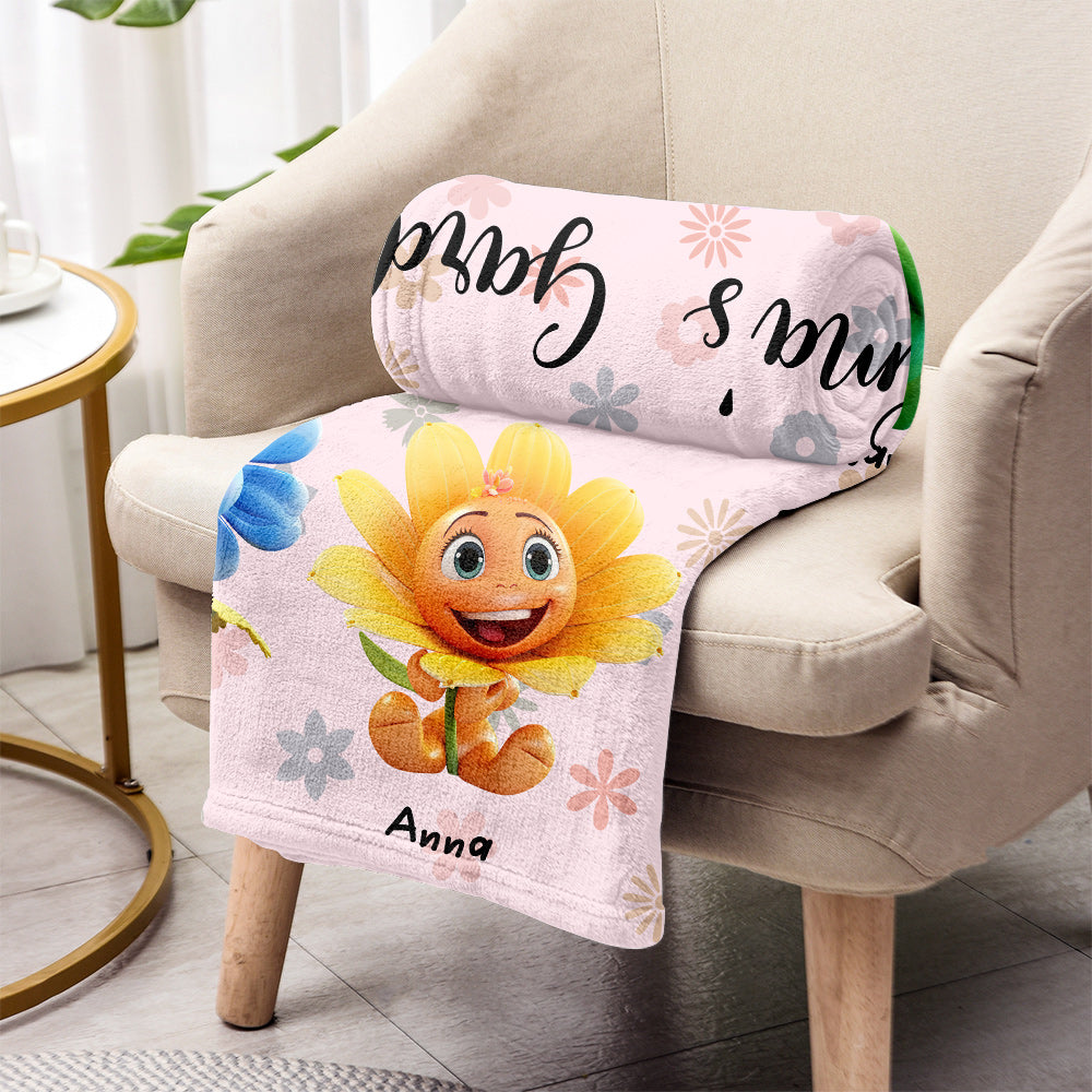 Grandma's Garden - Personalized Grandma Blanket