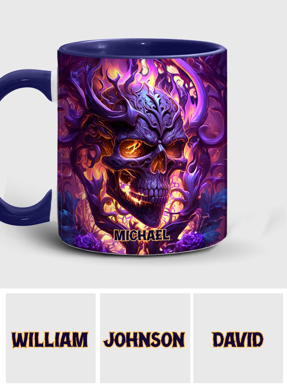 Fire and Fury - Personalized Skull Accent Mug