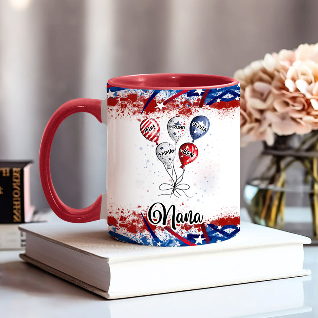 Grandma's Sweethearts - Personalized Grandma Accent Mug