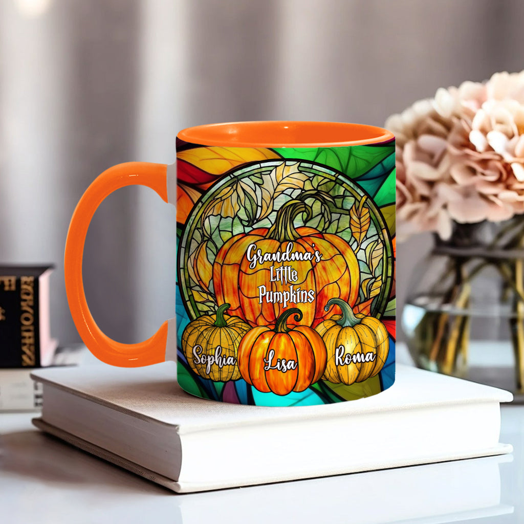 Grandma's Little Pumpkins Any Title - Personalized Grandma Accent Mug