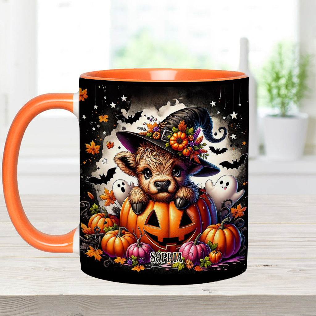 Spooky Little Baby Cow - Personalized Accent Mug