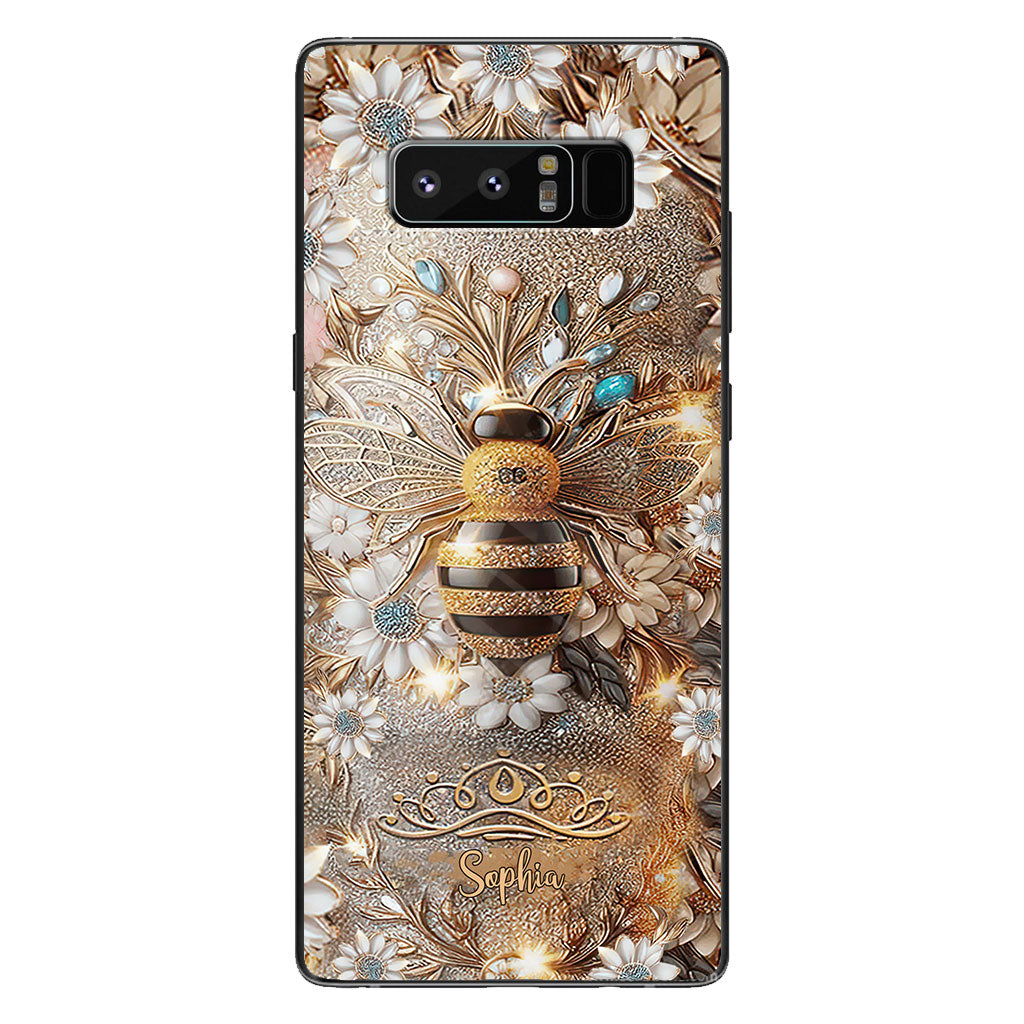 Queen Bee – Personalisierte transparente Handyhülle mit Bienenmotiv
